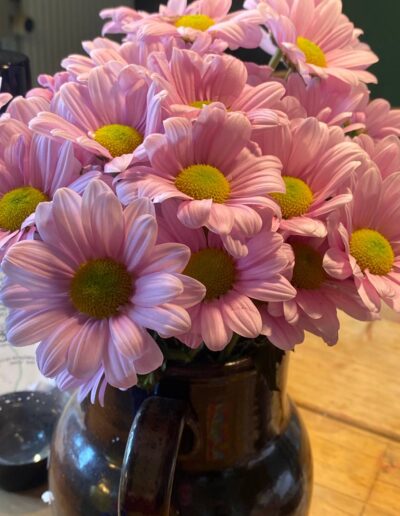 Ein paar Blumen erfreuen das Auge